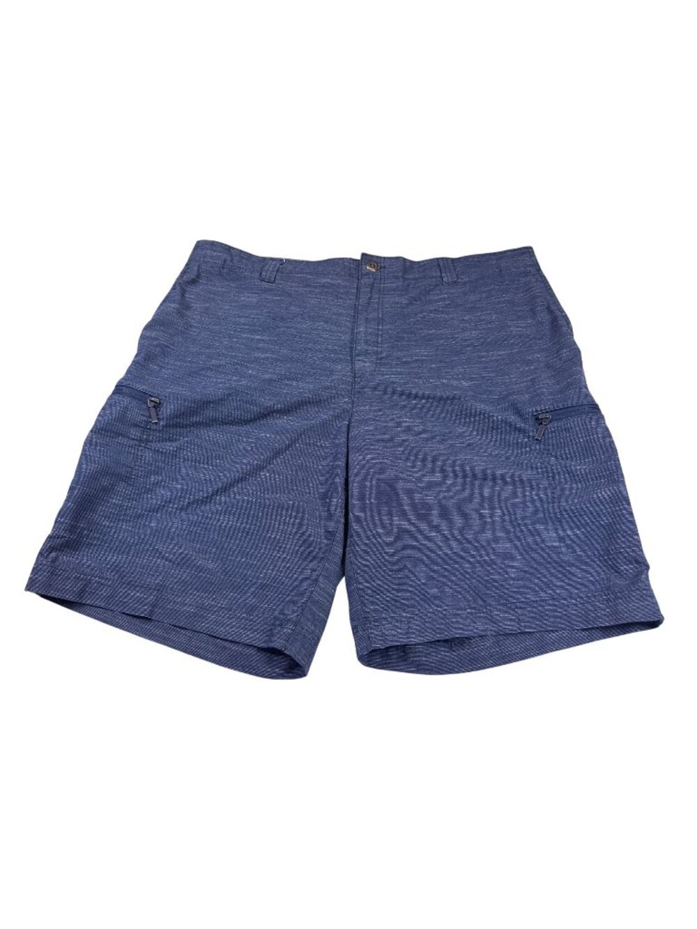 True Nation Mens Blue Cargo Shorts Button-Zip Front Size 44 (BB651)